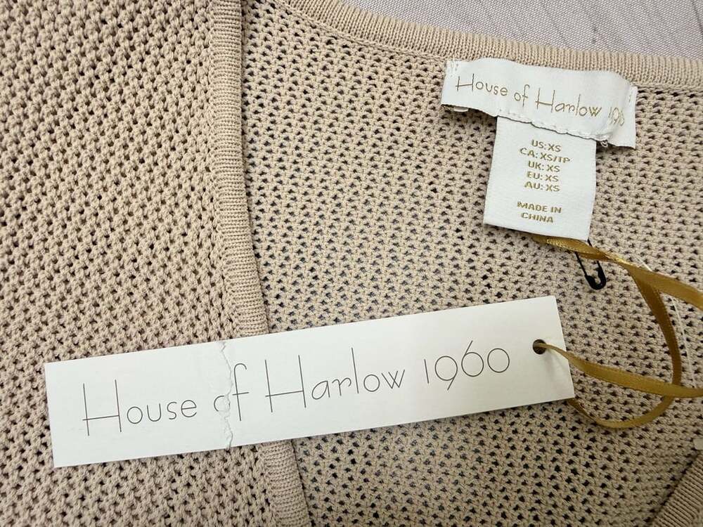 House Of Harlow 1960 Knit Sweater Tank Size Xs Tan New With Tags